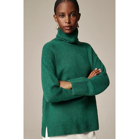 J. Crew Turtleneck sweater in Supersoft yarn Heather pine xl - Picture 1 of 5